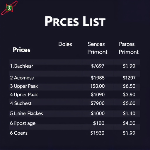 Price List,Package Deals