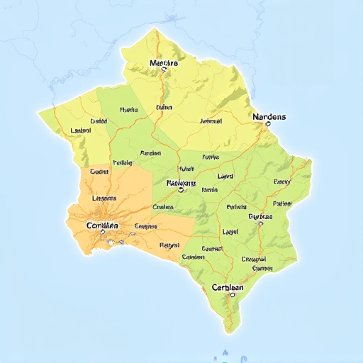 Area Map,County Landmarks