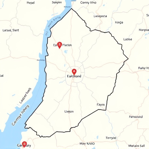 Area Map,County Landmarks