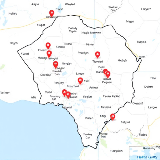 Area Map,County Landmarks
