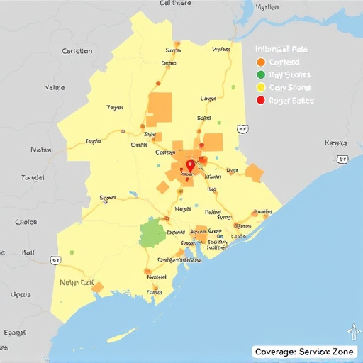 Coverage Map,Service Zones