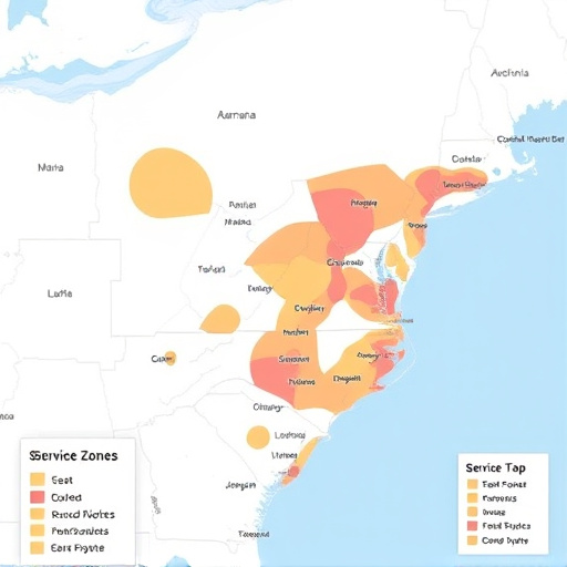 Coverage Map,Service Zones