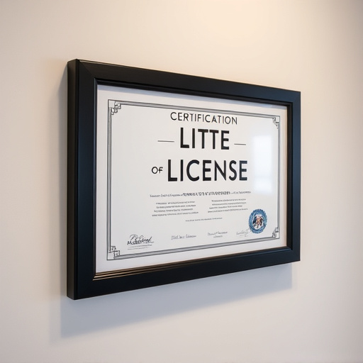 License Display,Certification Wall