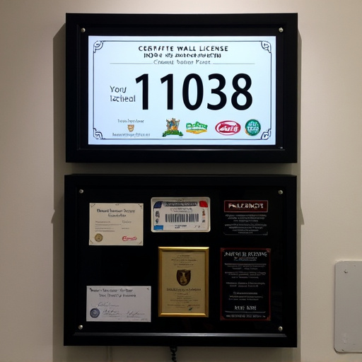 License Display,Certification Wall