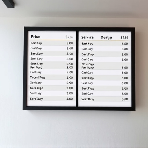 Price Board,Service Menu