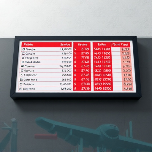 Price Board,Service Menu