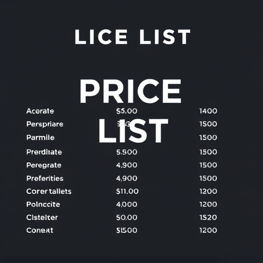 Price List,Package Deals