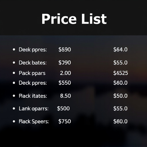 Price List,Package Deals