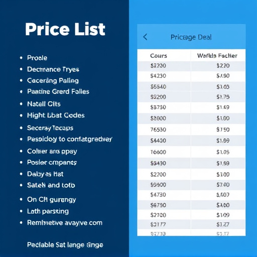 Price List,Package Deals