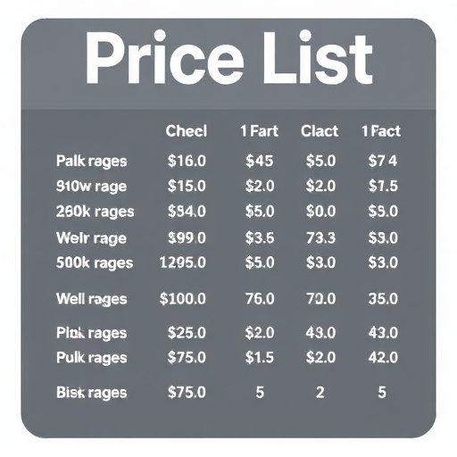 Price List,Package Deals