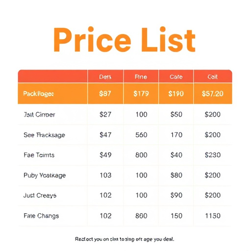 Price List,Package Deals
