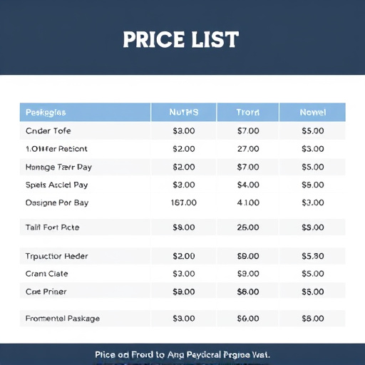 Price List,Package Deals