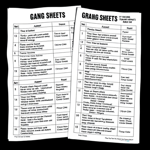 DTF gang sheets