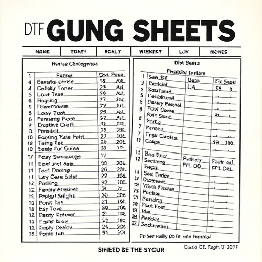 DTF gang sheets