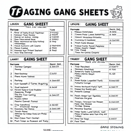 DTF gang sheets