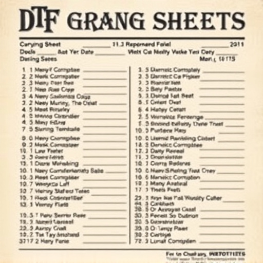DTF gang sheets