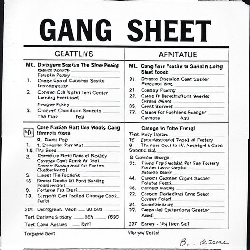 DTF gang sheets