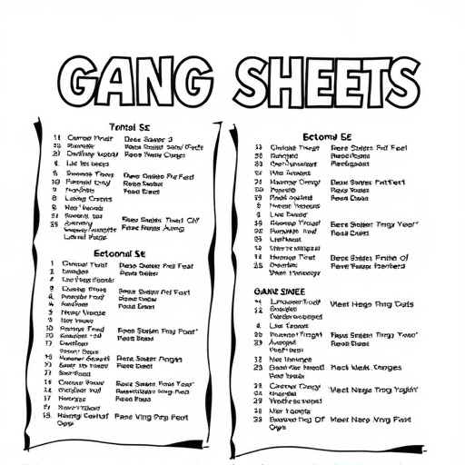 DTF gang sheets