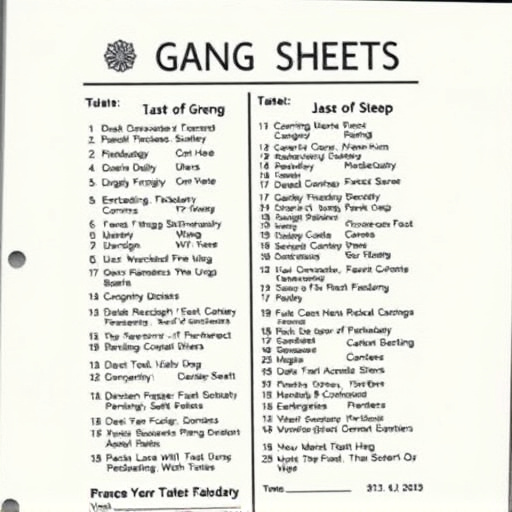 DTF gang sheets