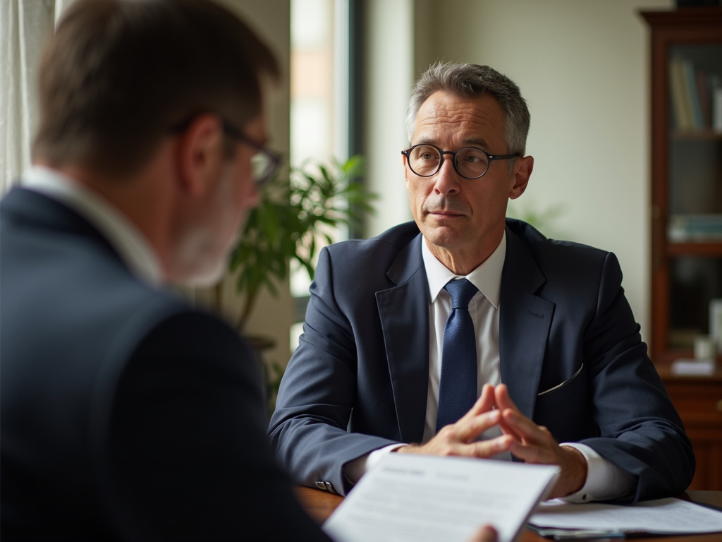 Attorney with client — car accident lawyer phoenix