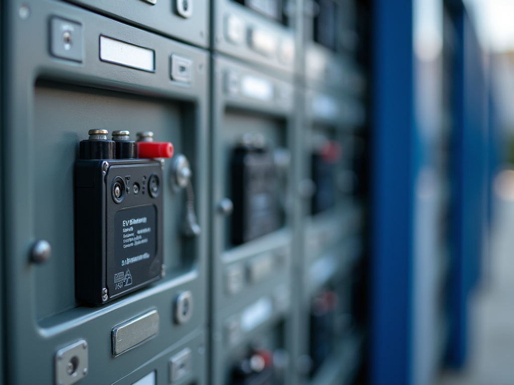 Battery storage bank — off-grid infrastructure lighting