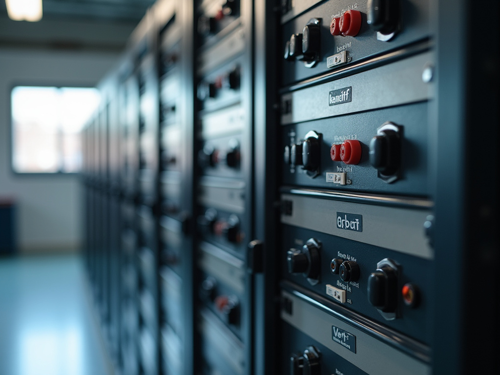 Battery storage bank — off-grid infrastructure lighting