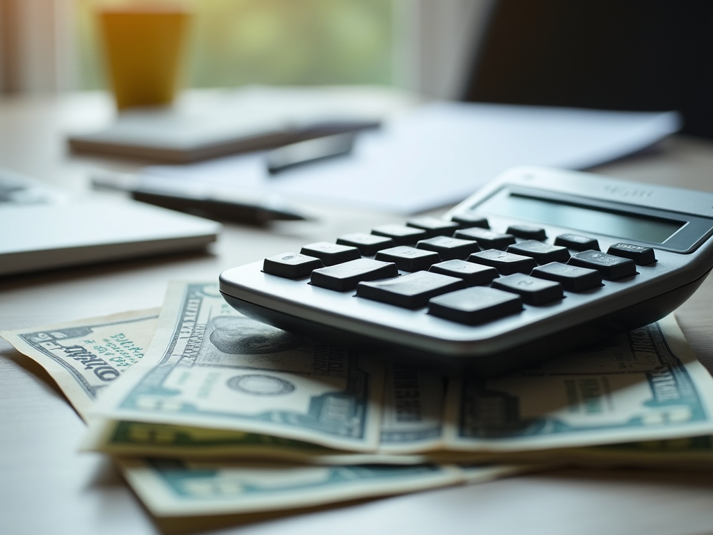 Calculator and bills — Oklahoma title loans
