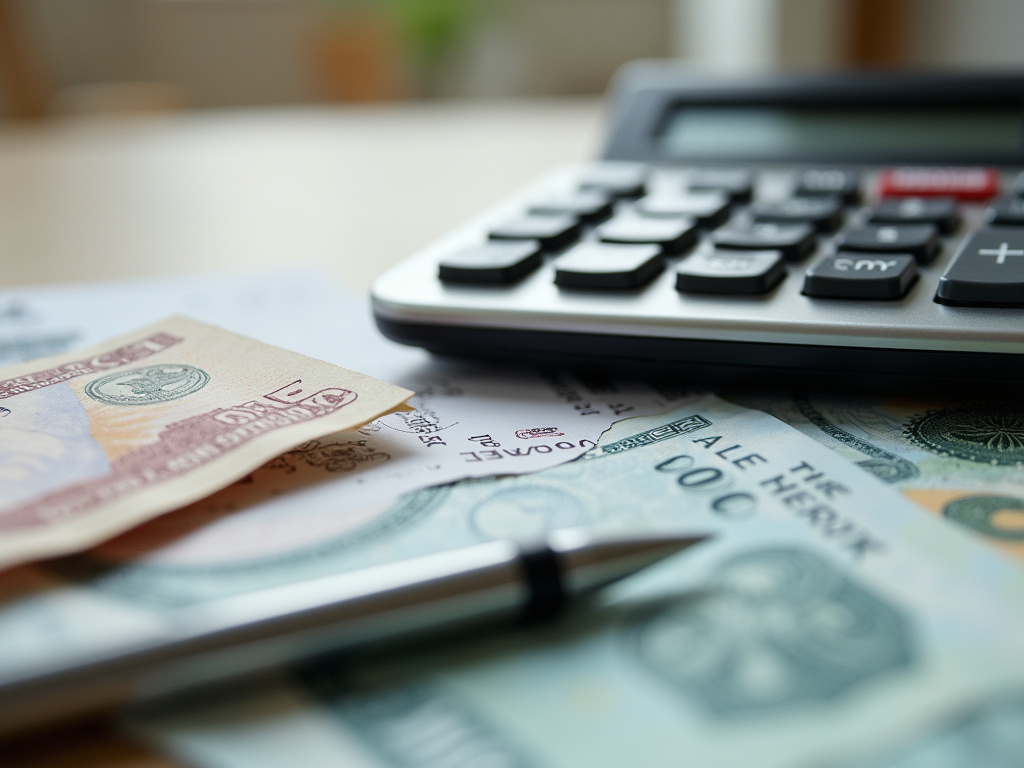 Calculator and bills — Oregon title loans