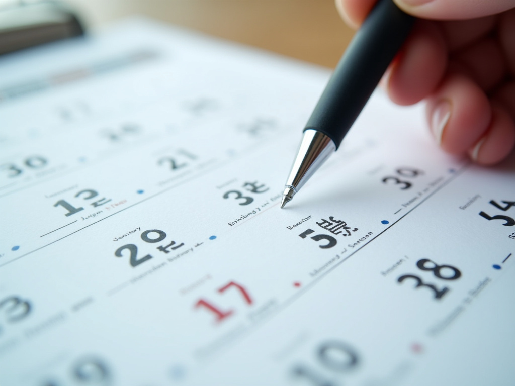 Calendar with pen — accident lawyer phoenix
