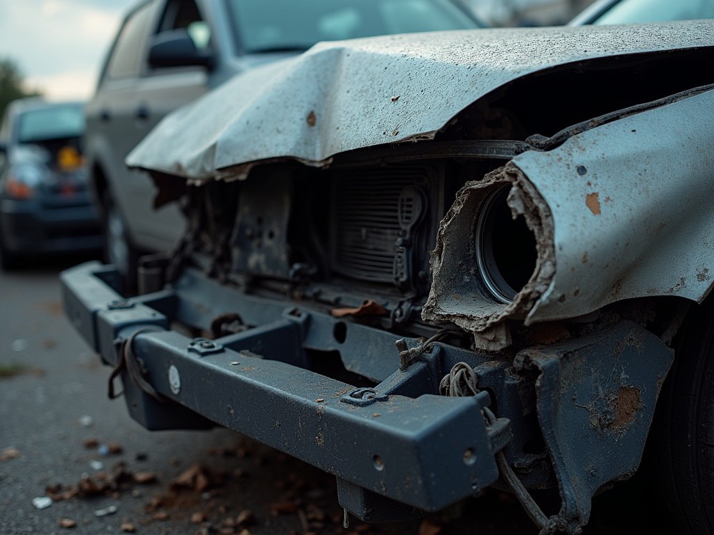 Car crash wreckage — accident lawyer phoenix