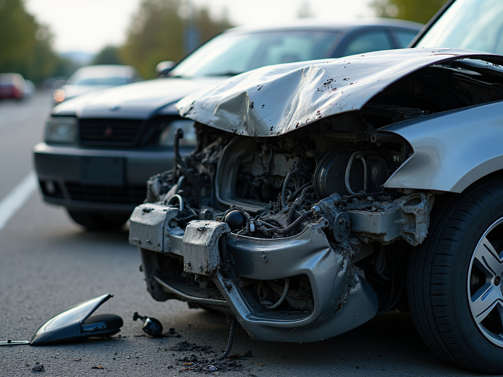 Car crash wreckage — accident lawyer phoenix