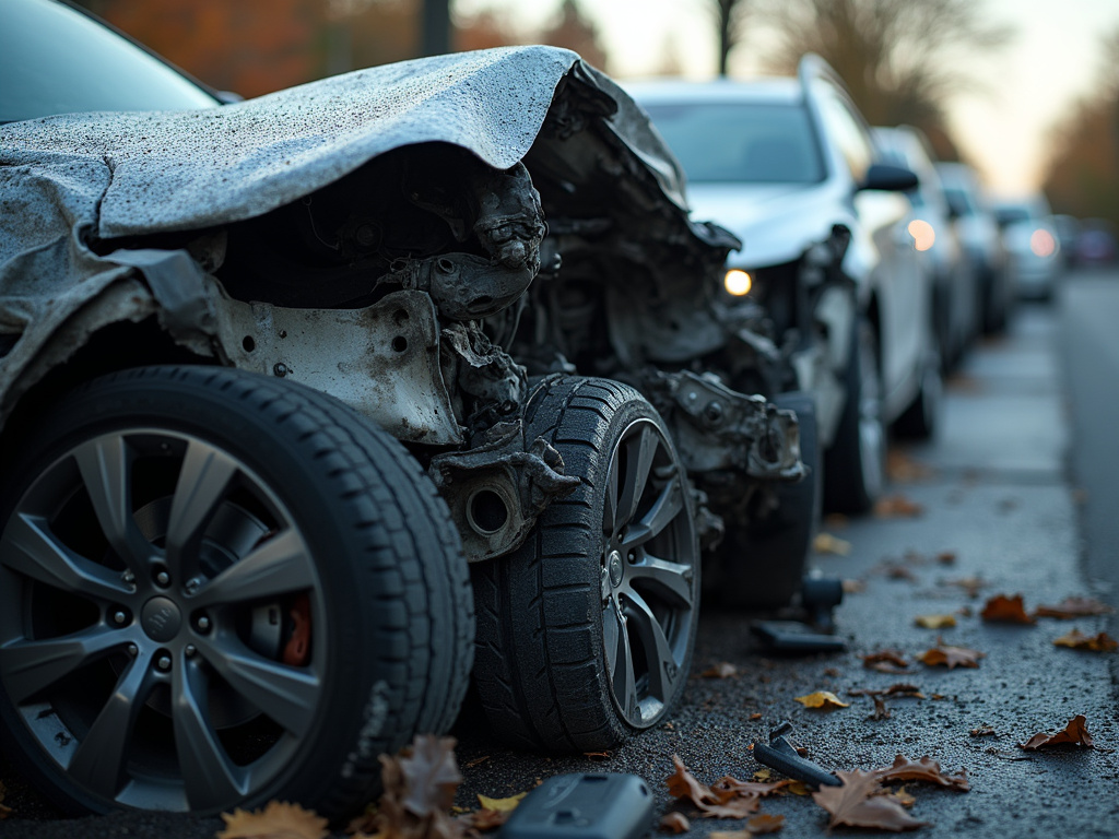 Car crash wreckage — accident lawyer phoenix