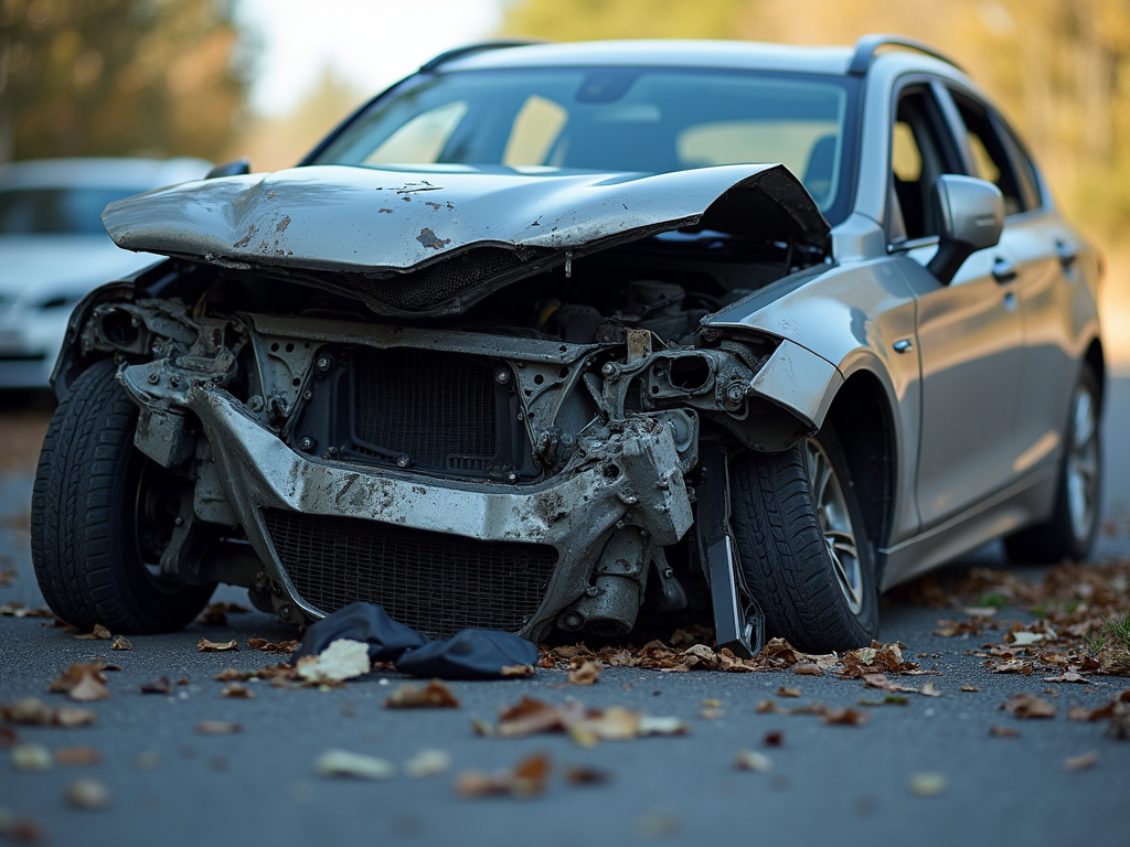 Car crash wreckage — accident lawyer phoenix
