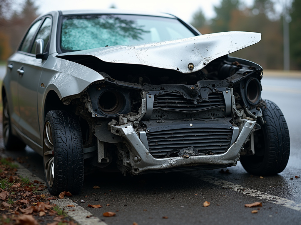 Car crash wreckage — rideshare accident lawyer phoenix