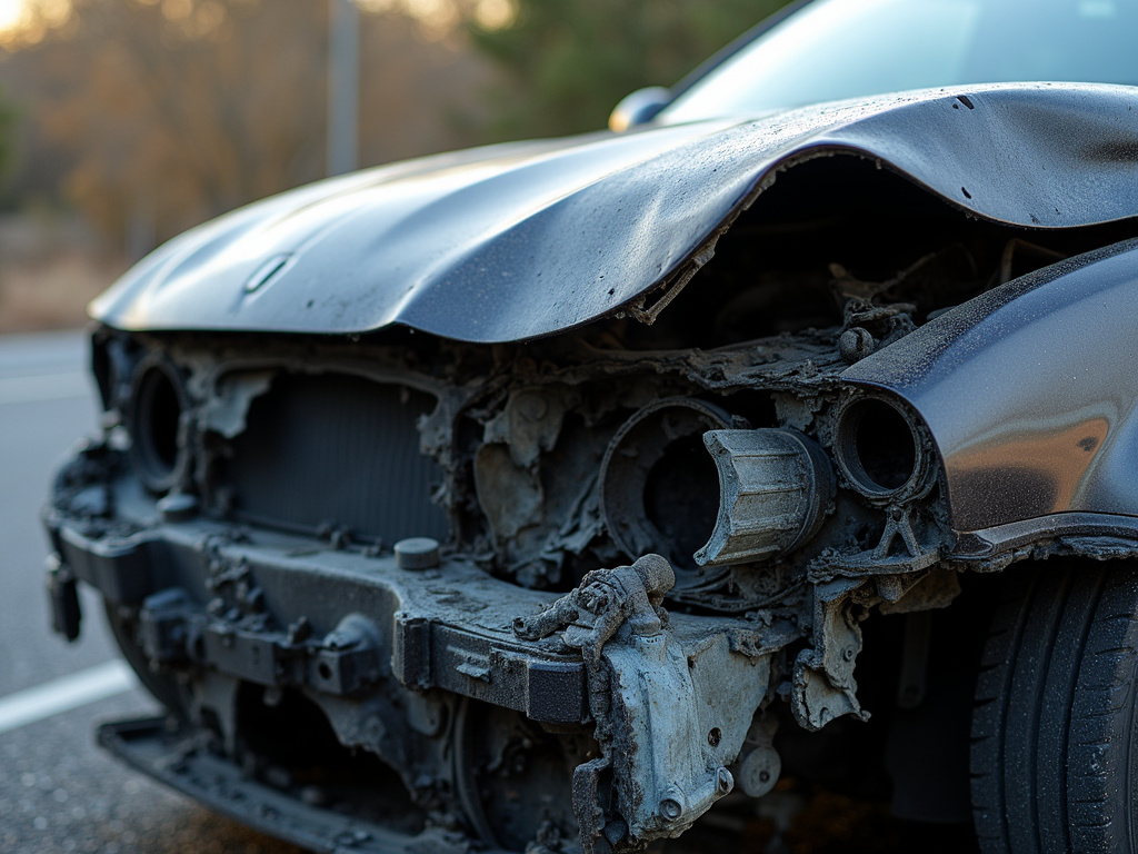 Car crash wreckage — serious injury lawyer phoenix