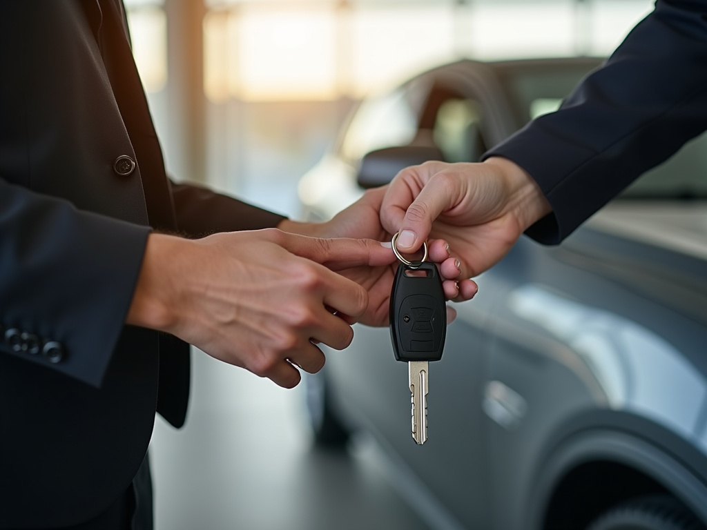 Car keys handoff — car title loans