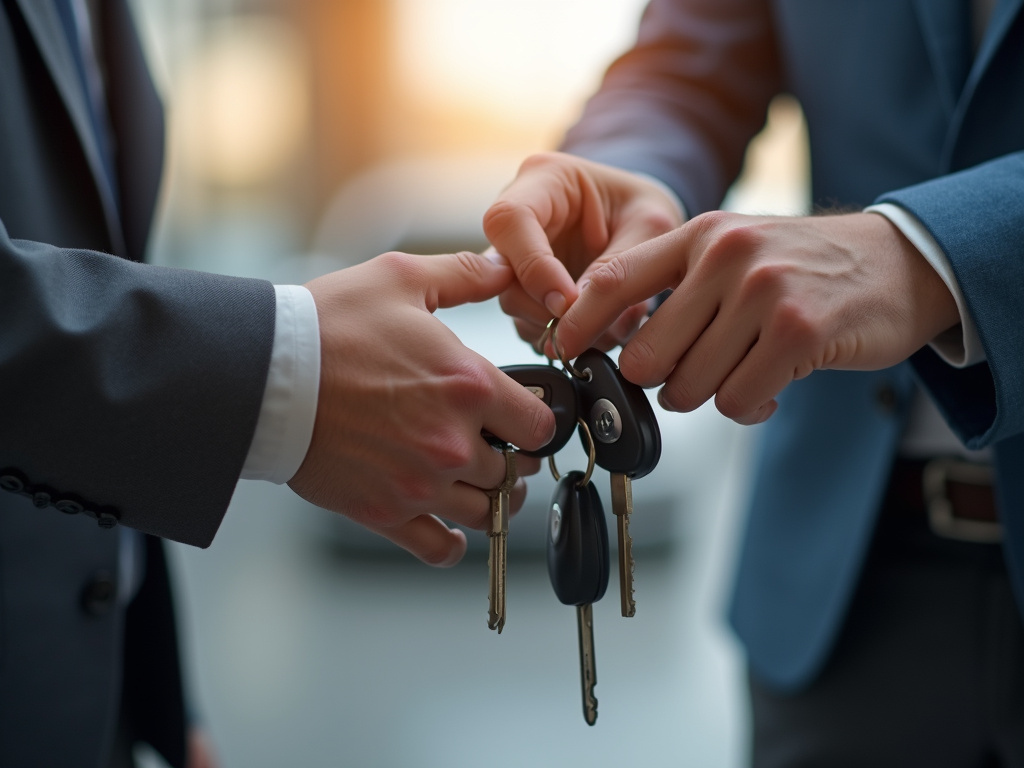 Car keys handoff — car title loans