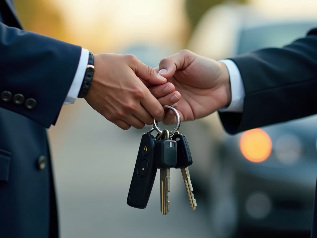 Car keys handoff — title loans colorado