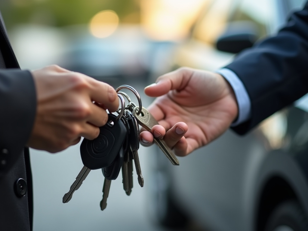 Car keys handoff — title loans new jersey