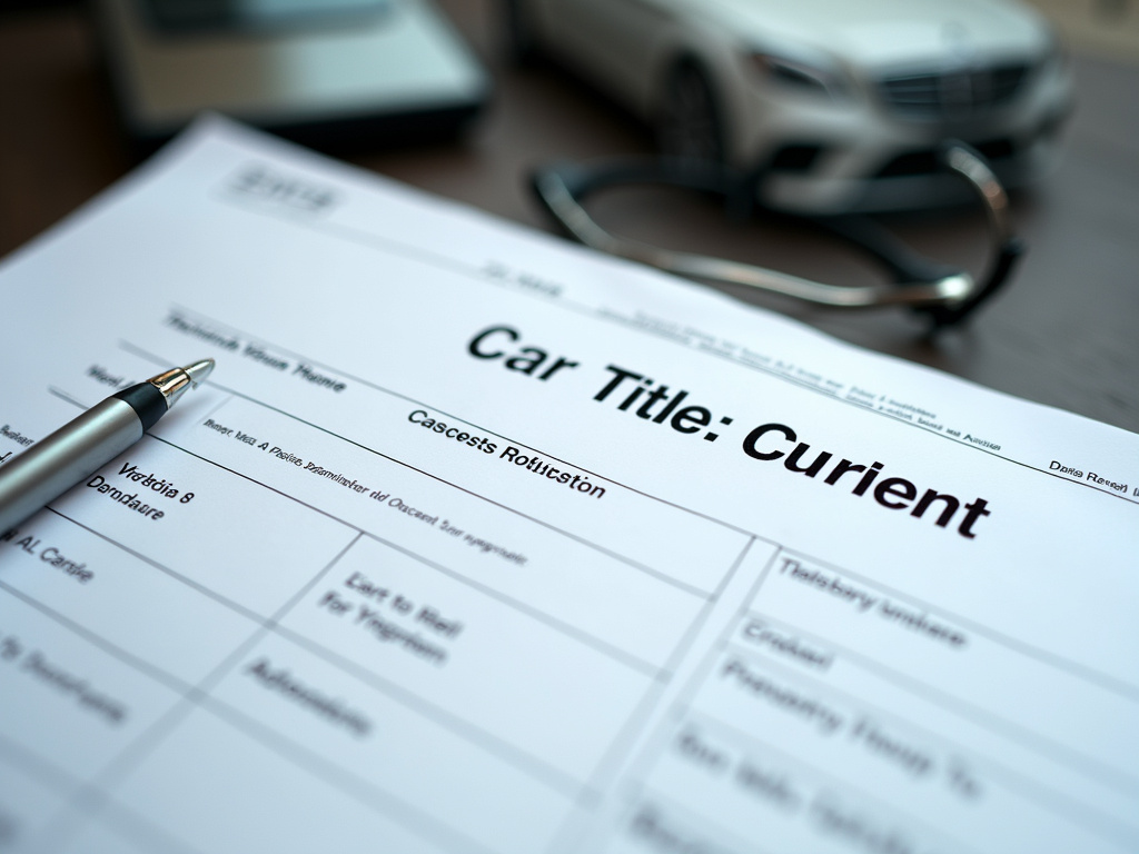 Car title document — car title loans