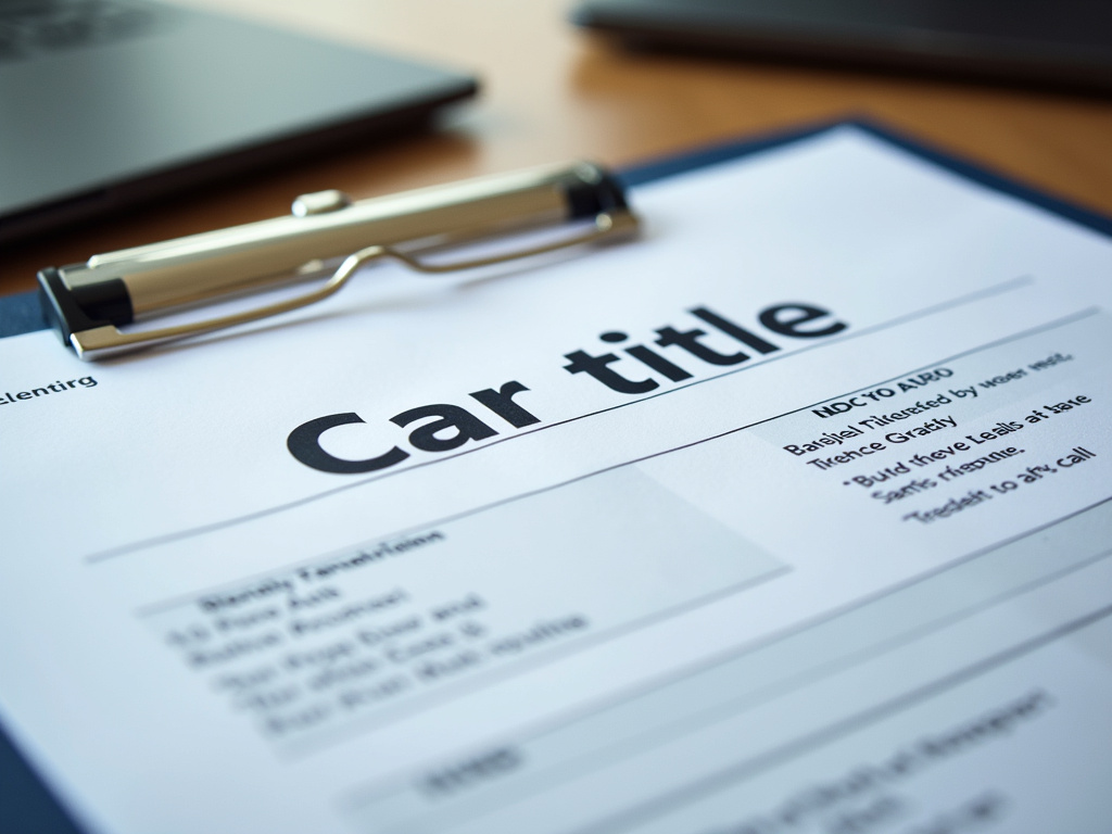 Car title document — Missouri title loans