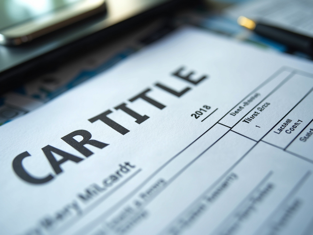 Car title document — title loans colorado