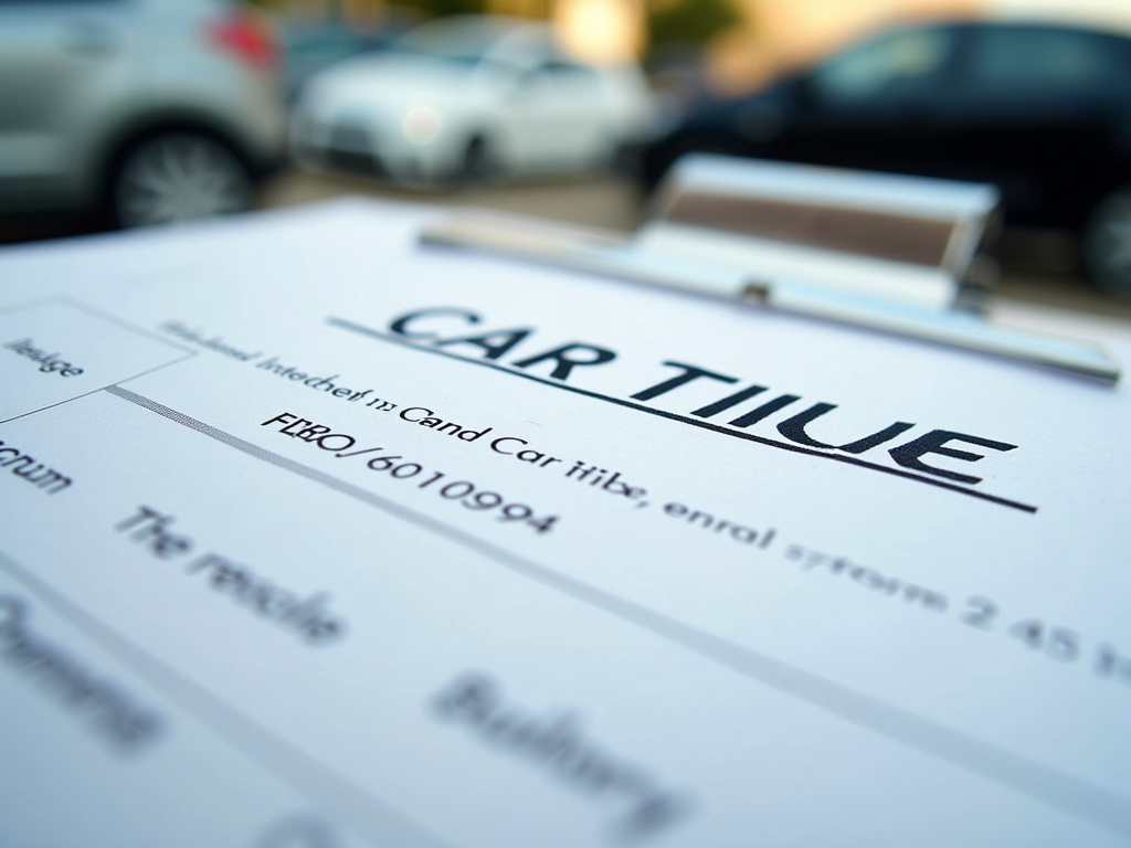 Car title document — title loans idaho