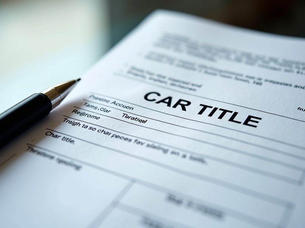 Car title document — title loans idaho