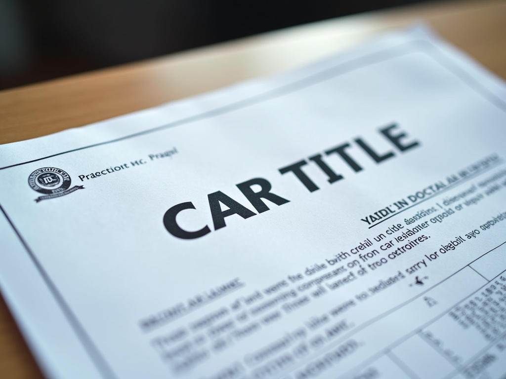 Car title document — title loans idaho