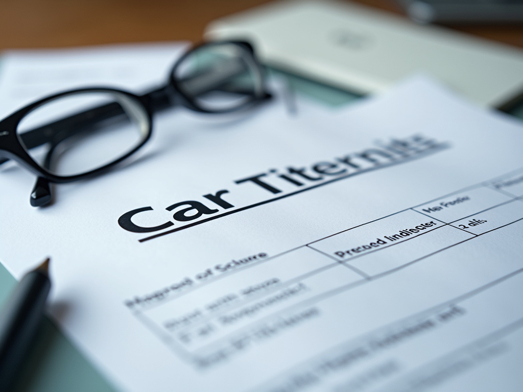 Car title document — title loans kansas