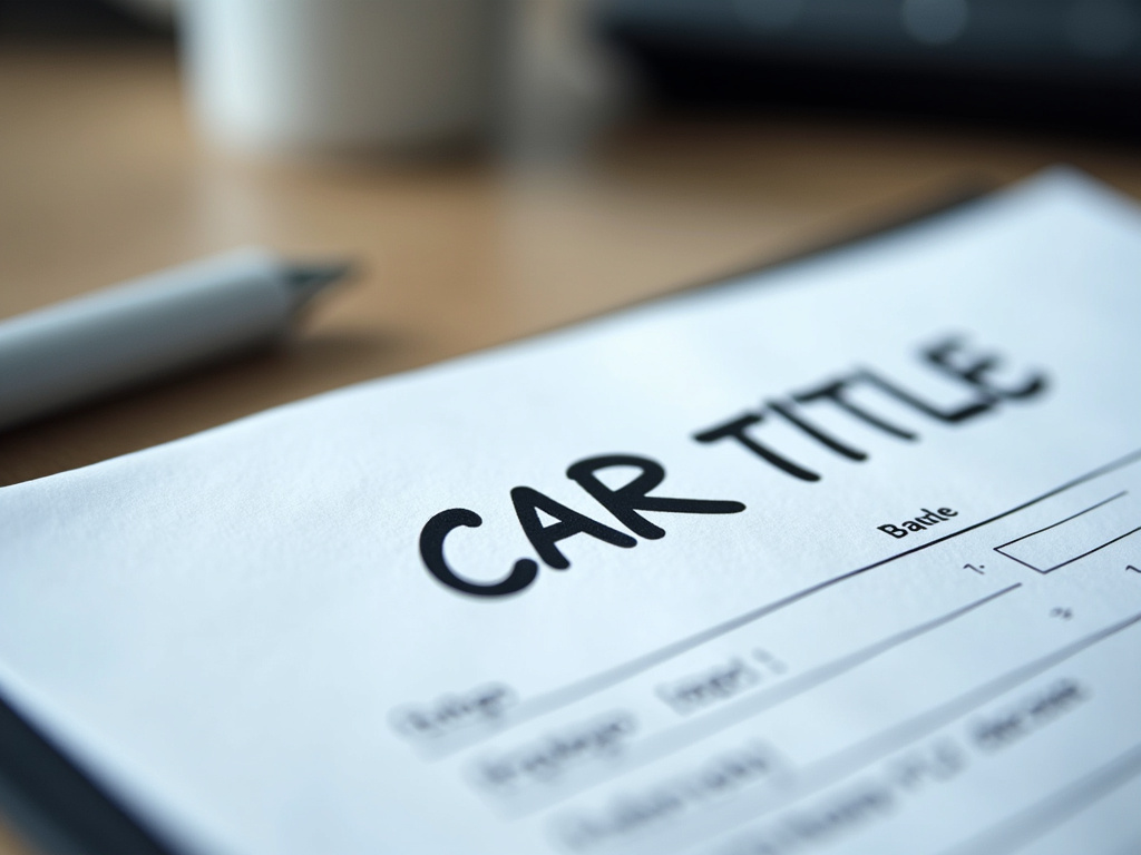 Car title document — title loans massachusetts