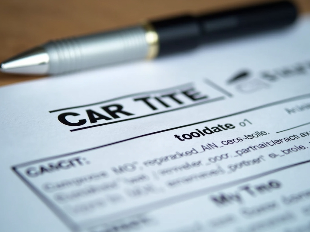 Car title document — title loans missouri