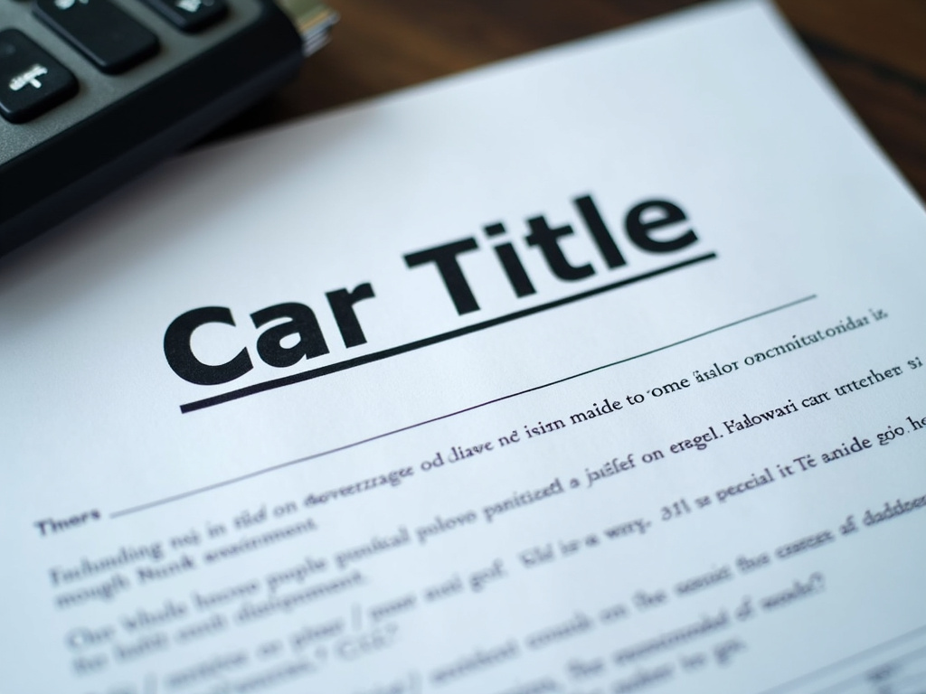 Car title document — title loans tennessee