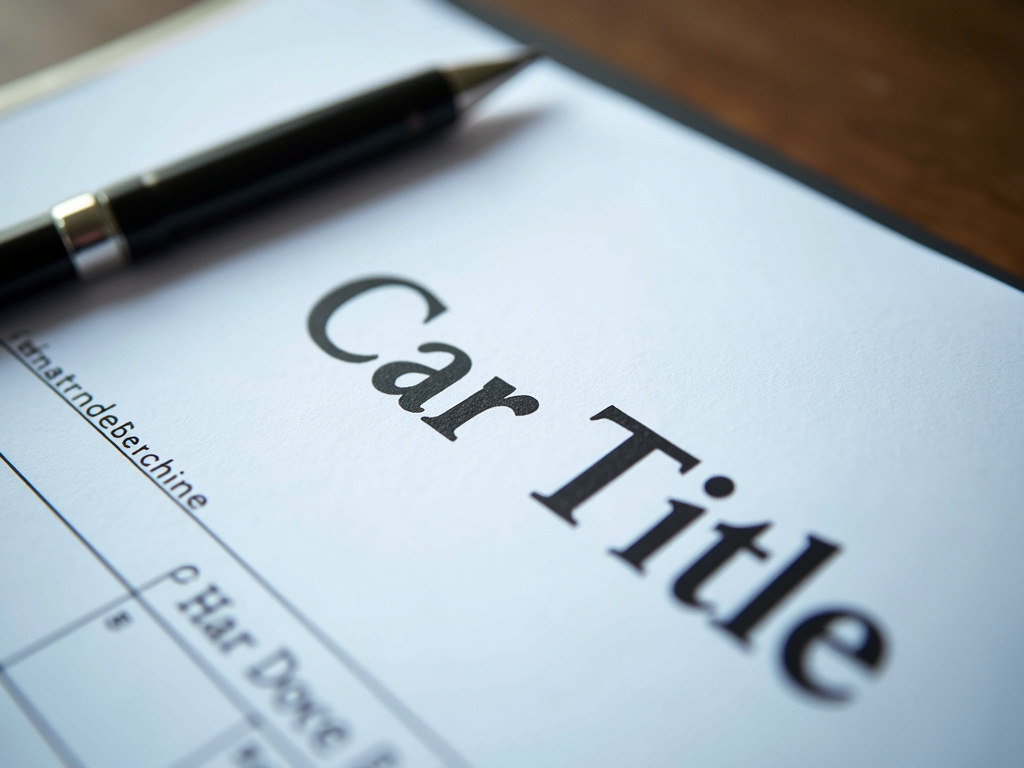 Car title document — title loans washington